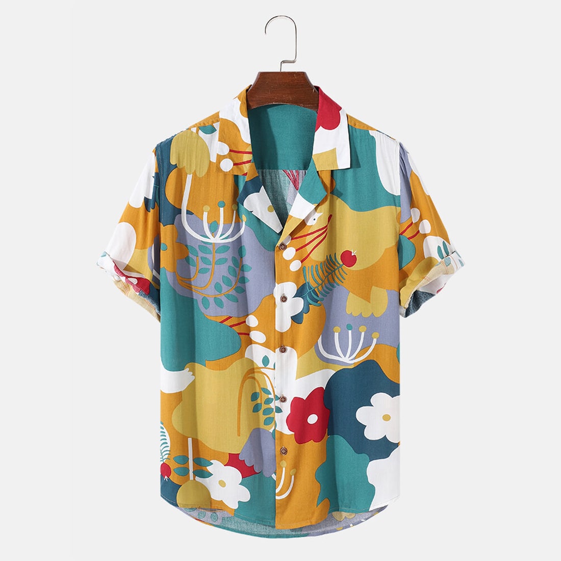 Olive Embroidered Cotton Kurta main image